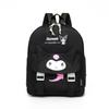 (Black) Kuromi Cinnamoroll Melody Pompomurin Backpack Zipper Waterproof Large Capacity