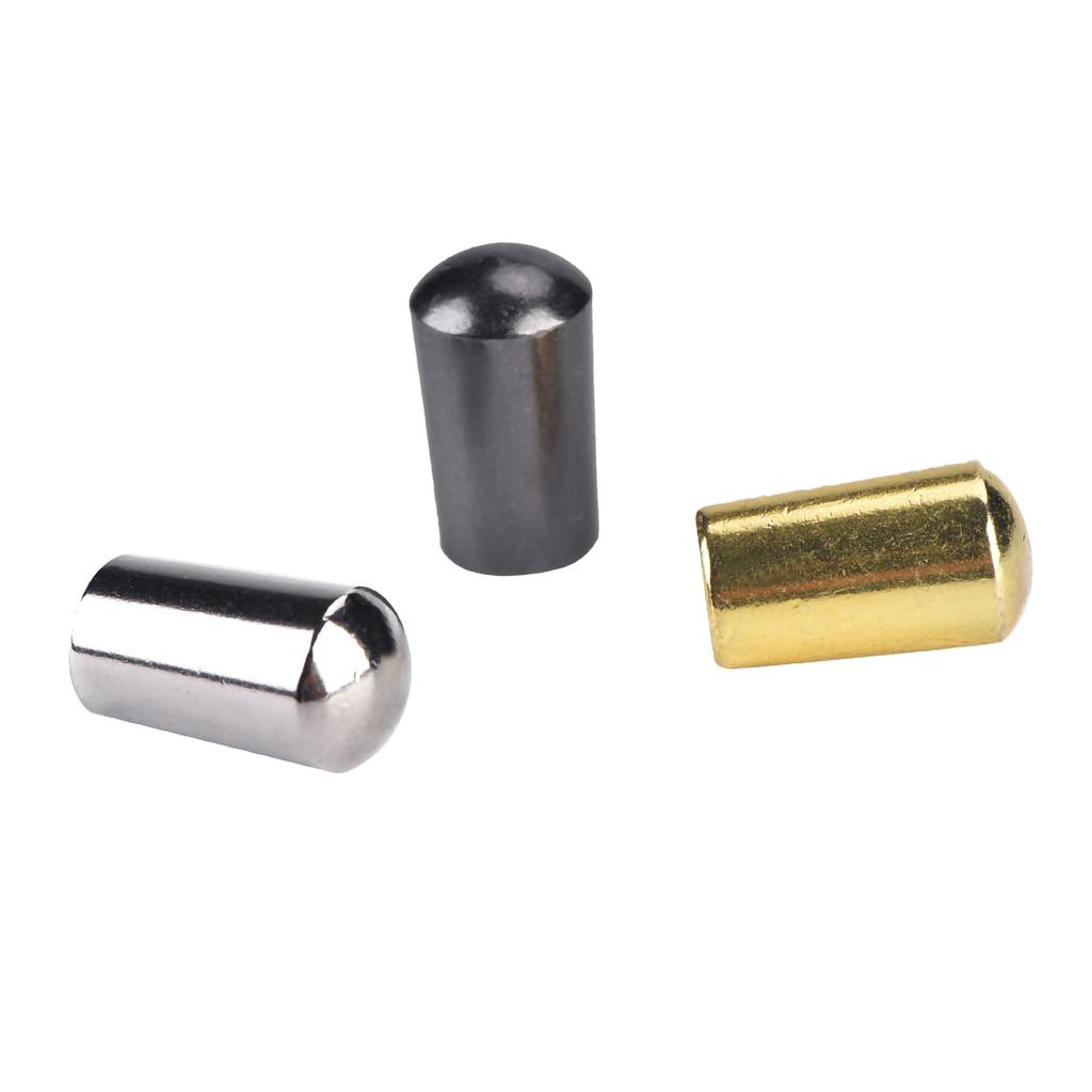 3 Pezzi 3 Vie Manopola Interruttore a Levetta Tappo per Chitarra Elettrica LP(Argento Nero Oro, 3,5 mm)