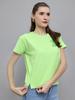 MONTE CARLO Women Regular Fit Fluorescent Green Top