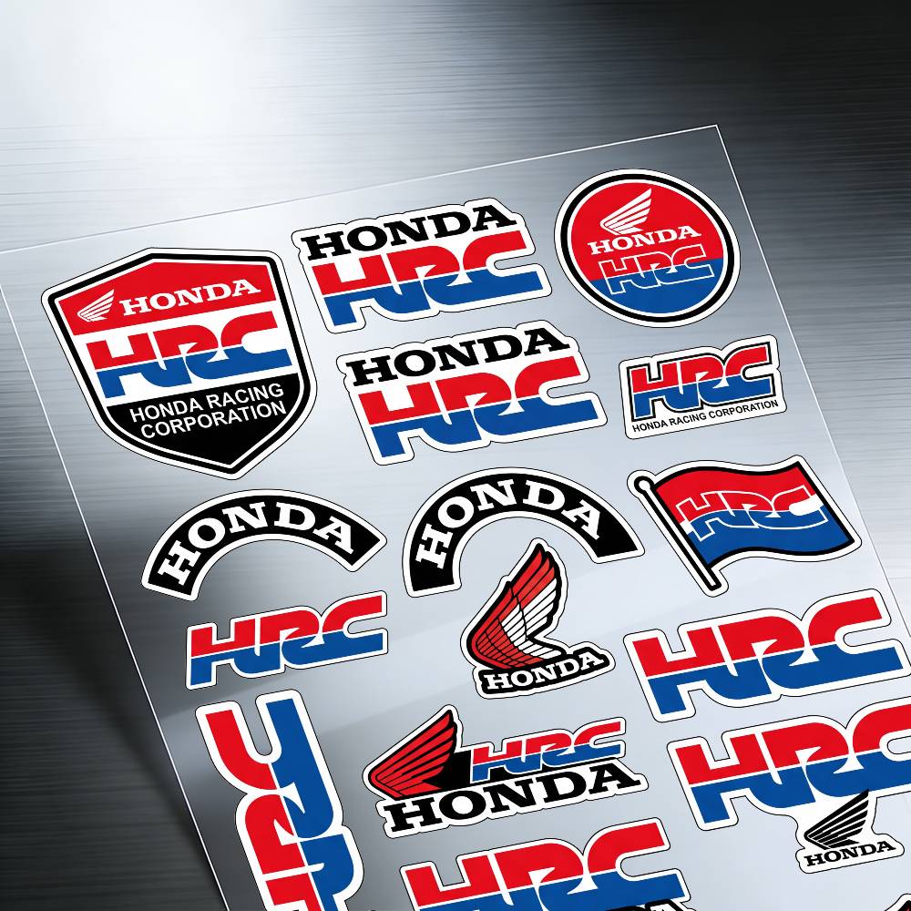 FOR HONDA HRC H WING Motorcycle Reflective Stickers Waterproof Decals for Helmet Scooter Fuel Tank Toolbox Racing XL0