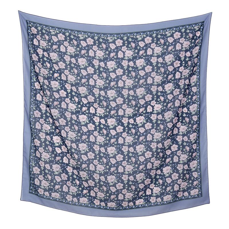 Autumn and winter hot-selling new floral printing large-size square scarf women's popular Malay women's headscarf