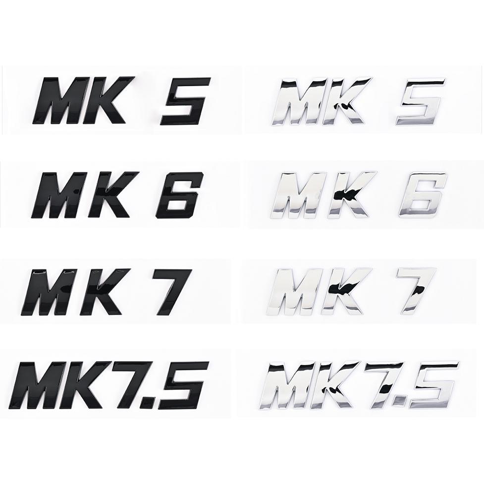 3D ABS Letters MK5 MK6 MK7 MK7.5 Emblem Car Badge Sticker for VW Volkswagen GOLF Car Fender Trunk Rear Sticker zd1