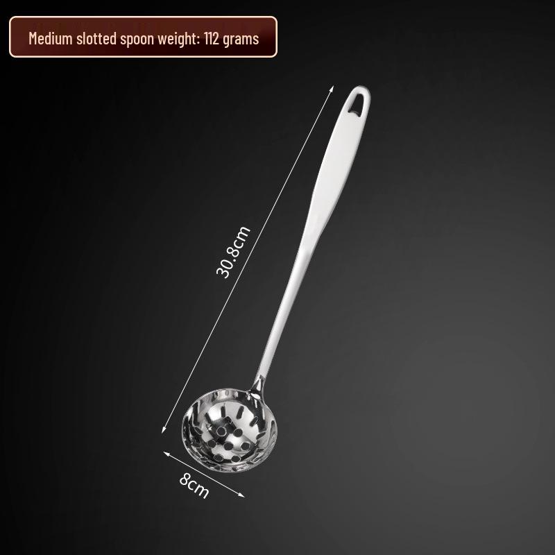 304 Edelstahl Suppenkelle mit langem Griff und Abtropflöffel Set