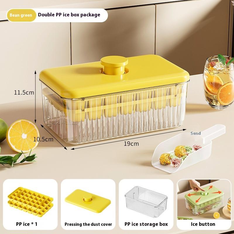 Press-to-Release Ice Cube Tray Food Grade Large Capacity for Home Freezer Storage Box for Perfect Ice Blocks Ice Cube Gadget