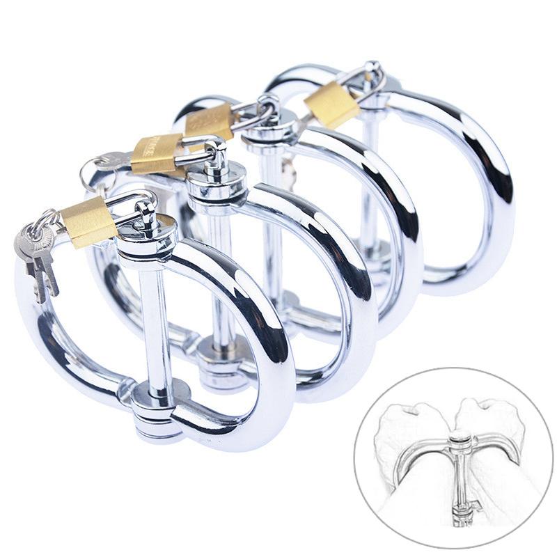 Metal Detachable Steel Handcuffs with Locks and Keys BDSM Slave Role Playing Sex Toy Tool Products Suitable for Adults