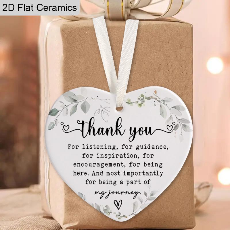 Thank You Gifts Ceramic Ornament - Appreciation Gifts for Women, Thank You Gift for Coworker, Friend, Teacher, Boss, Employee - Home Decoration Idea