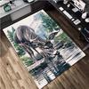 1Pc Animal Deer Print Rug - Home Decoration Carpet For Living Room Bedroom Flooring Computer Chair Area Rug