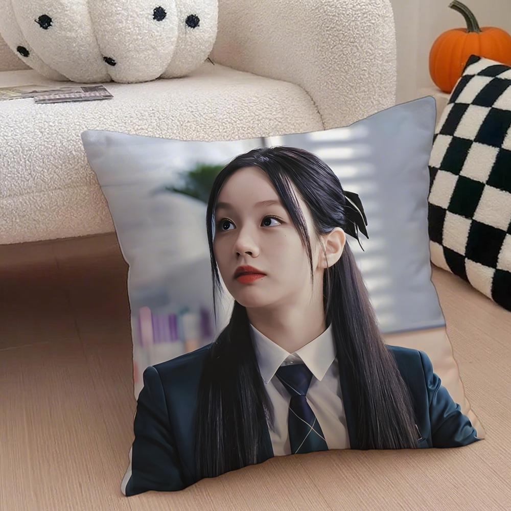 singer bubbly LLee Hyeri Cushion Cover Throw Pillow Cover Hidden Button Durable Polyester Chair Cushion