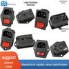 Three-Pin AC Power Socket AC05 with Screw Holes, Card-Type Figure-of-Eight Tail, Female Socket