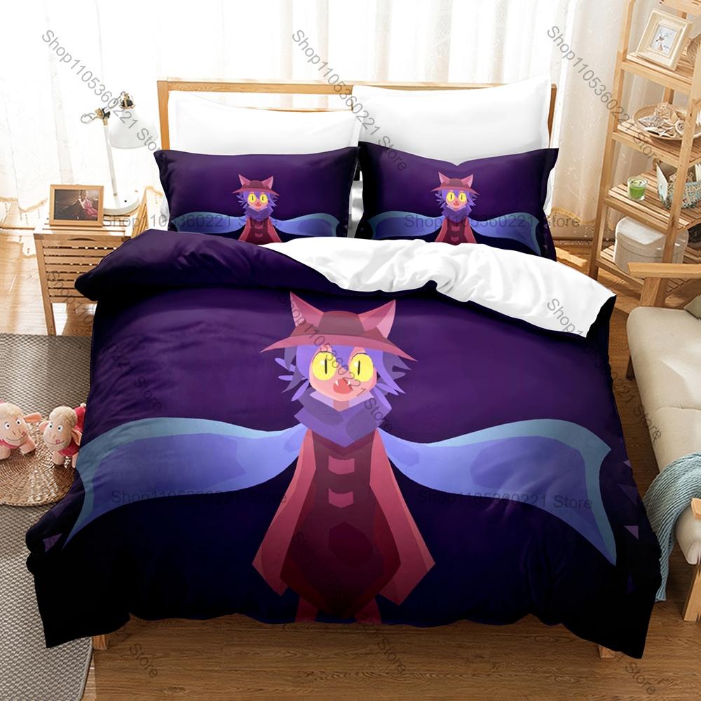 Niko OnesFan Merch Duvet Cover + 2 Pillowcases, Unique Game Art Print Bedding Set Comfortable Textile for Gaming Collectors