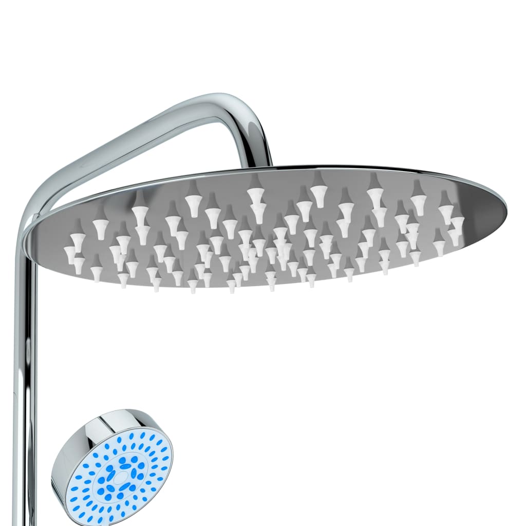 Double Head Shower Set with Handheld Shower Head Stainless Steel
