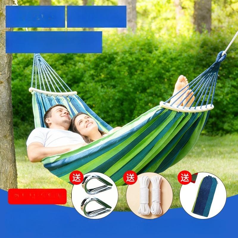 

1Pc Outdoor Canvas Hammock Adult Anti-rollover Thickened Swing Hot Sale Home Yard Camping Portable Hammock