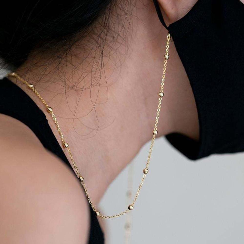 

Для женщин и мужчин металлический держатель для маски, ожерелье для маски для лица, цепочка для очков для чтения, жемчужная цепочка