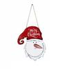 Metal Christmas Countdown Calendar Wall Hanging Snowman Santa Claus Design Indoor Outdoor Holiday Decoration with Numbered Date Tracker