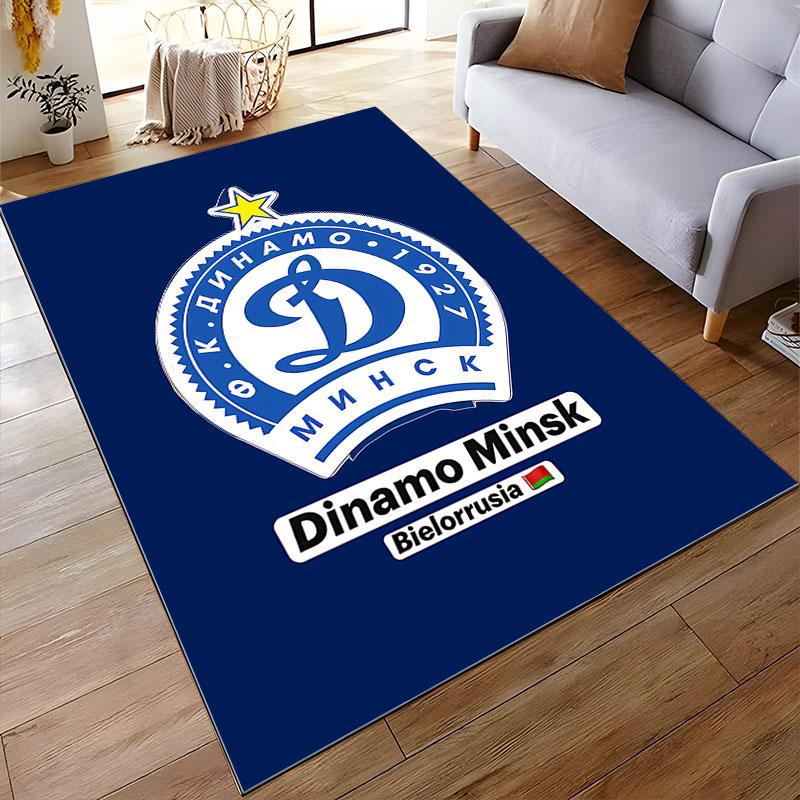 Dinamo Minsk Team Emblem Carpet Suitable As a Non-slip Mat for the Living Room or Bedroom Sofa