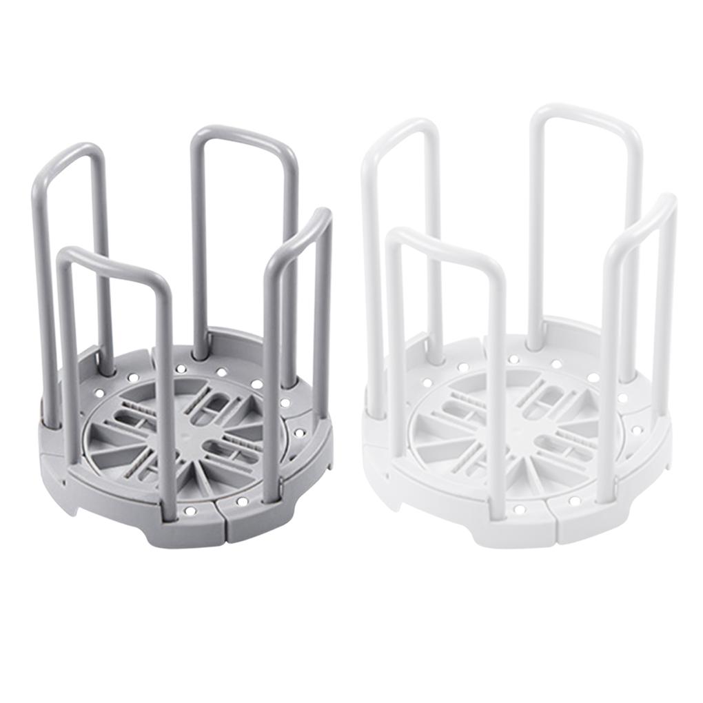 Kitchen Folding Bowl Shelf Retractable Plastic Draining Dish Storage Rack