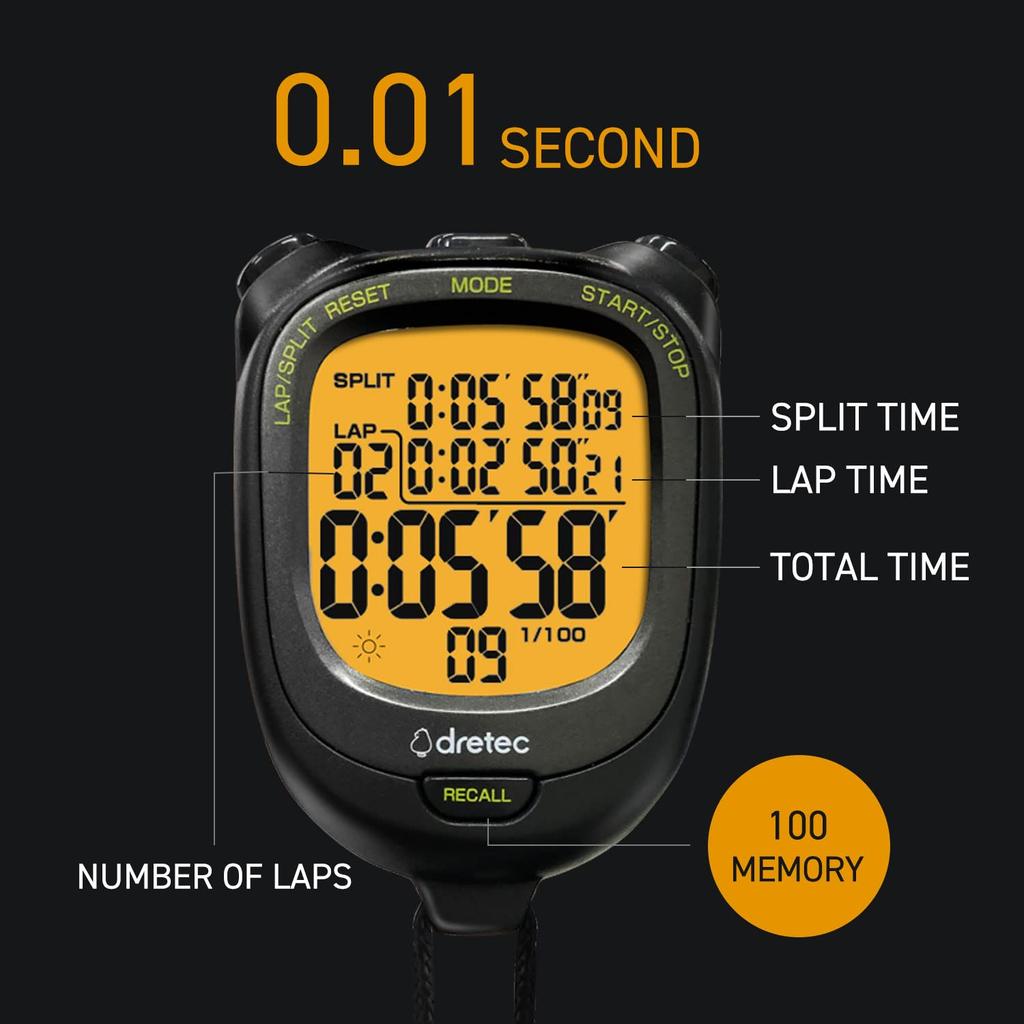 Dretec Stopwatch Speel L Black SW-123BK