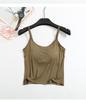Modal Padded Crop Tank with Bra Cup & High Waist Shorts - Women's Summer Lingerie Set