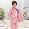 Langsha Women's Coral Fleece Quilted Pajama Set