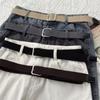 1Pc Woven Jeans Women's Men's Canvas Belt Women's Versatile Elastic Lazy Black Versatile Premium Belt
