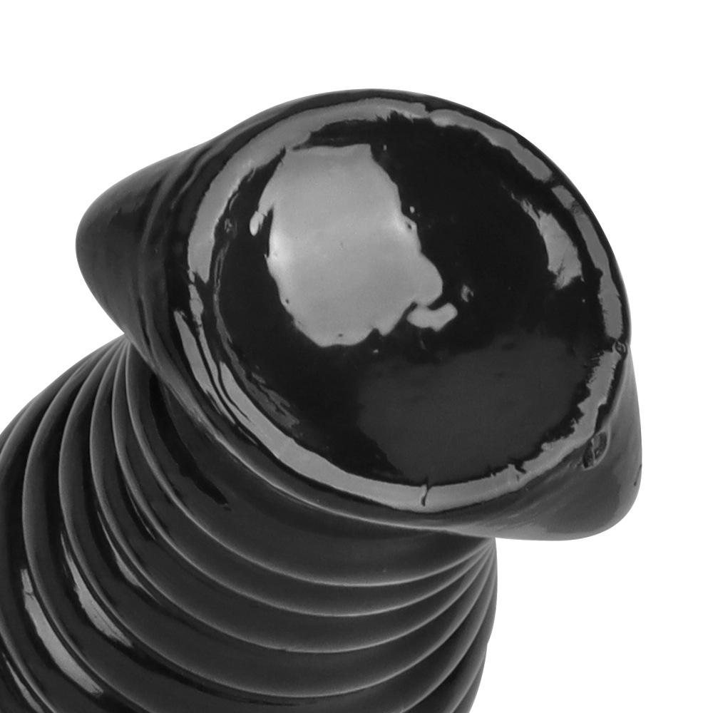Extra Large Threaded Butt Plug Anal Black PVC Dildo Masturbator Big Dick Sex Toys Fisting Gay BDSM 18+