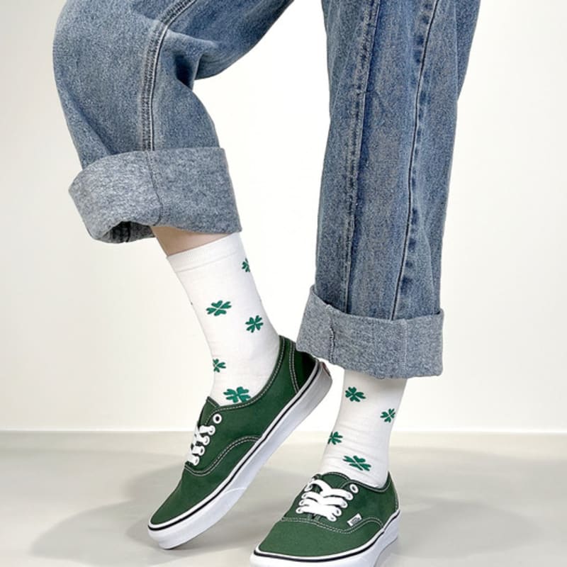 YELLOWSOCKS CLOVER WHITE