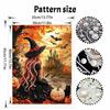 Halloween witch castle pumpkin pearl painting art full pearl handmade diy home decorations
