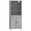 VidaXL Highboard Concrete Grey 69.5x34x180 Cm Engineered Wood 3189225