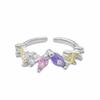 Impression Garden Dopamine Color Zir*****Pen Ring Women'S Niche Design High-End Jewelry Personalized Index Finger Ring
