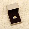 4ct Yellow Diamond Rock Sugar Ring Women's 925 Sterling Silver, Ice Flower Cut Sugar Cube Ring Niche High-end Light Luxury