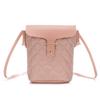 New simple casual rhombus embroidered oblique span mobile phone bag fashionable old flower contrasting color shoulder bag