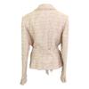 Salvatore Ferragamo Belted glitter yarn tweet jacket Jacket 48 beigeUsed