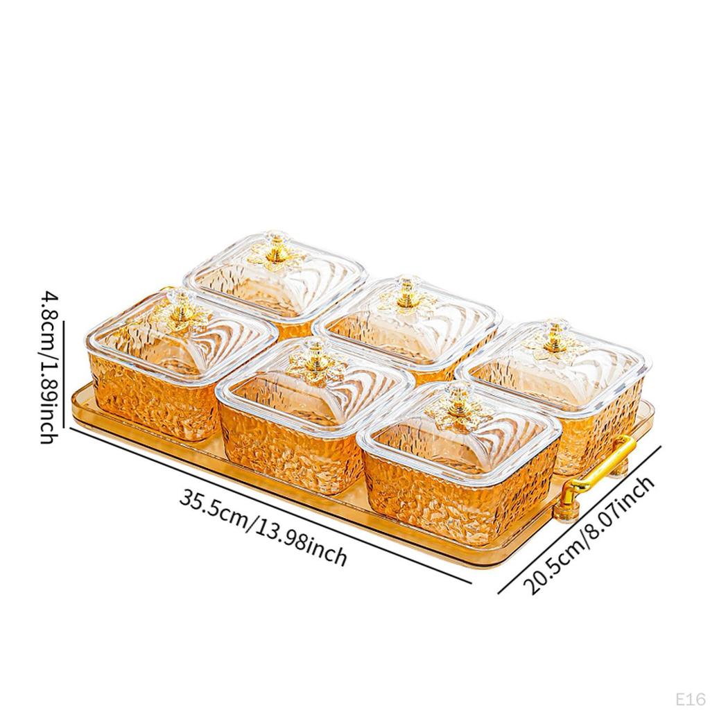 Dried Fruit Plate Cookie Jar Multifunctional Decorative Candy Bowl Spice Jars for Countertop Dining