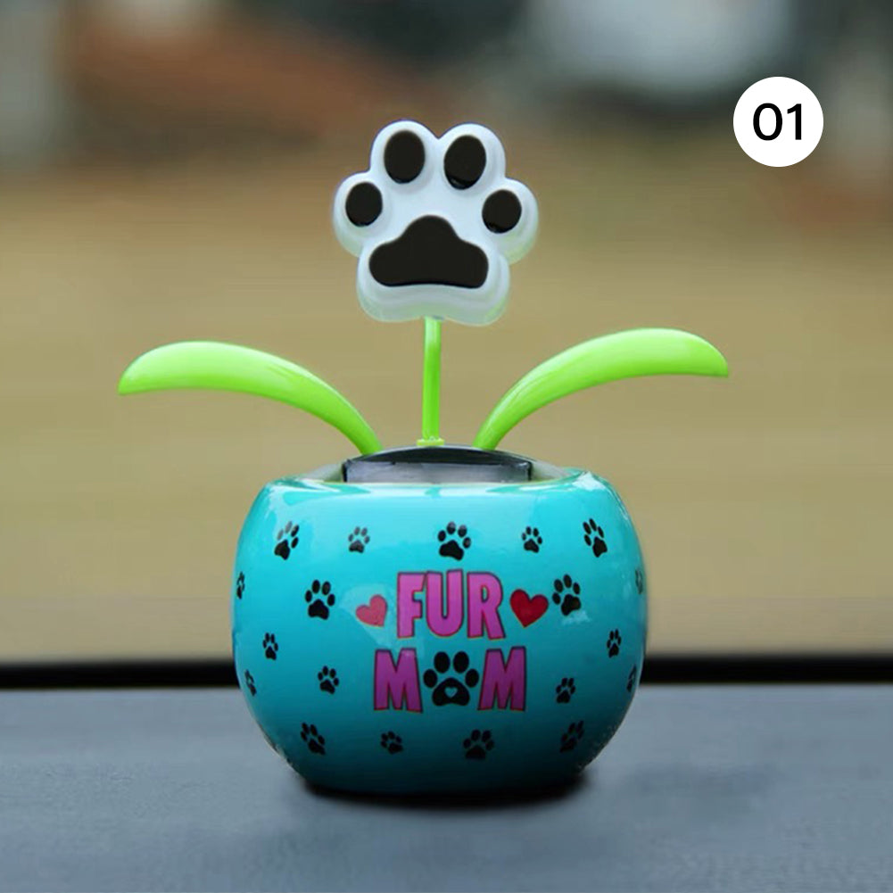 Cute Car Accessorie Auto Swing Solar Sunflower Pendant Auto Car Decoration Ornaments Birthday Gift Car Home Decoraction