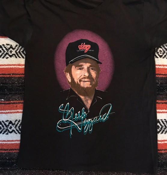 VTG Merle Haggard Signed Black All Sizes S to 5XL Tshirt X194 L