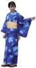 [Yurakuan] Women's Separate Yukata Set with Wrinkled Heiko Obi (I Set with Obi, Adult Free Size)