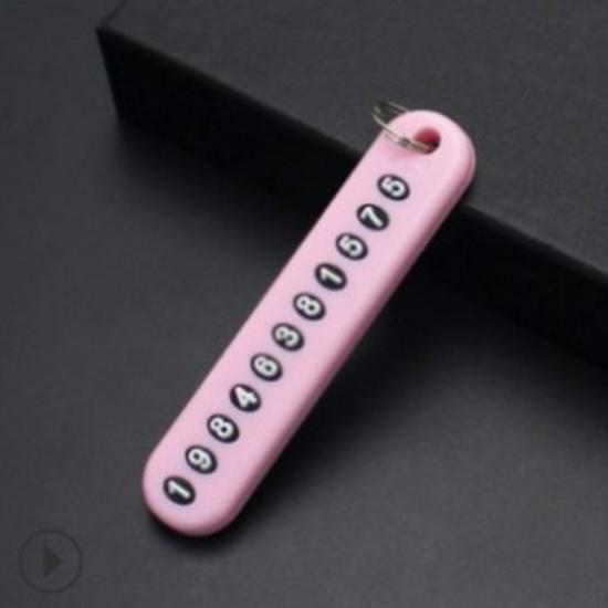Keychain Anti-Lost Braided Rope with Number Plate for Car Keys and Mobile Phone
