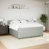 VidaXL Slat Bed Base and Mattress Light Grey 180x200cm Velvet 3287806