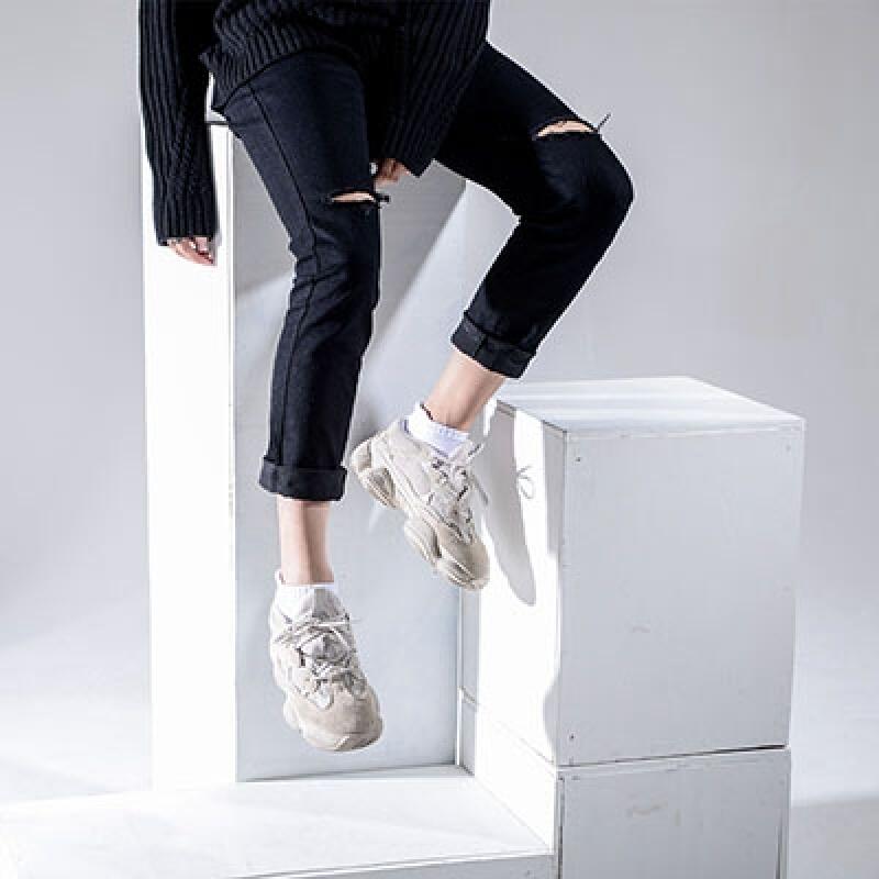 

[Set of 3] 1216 Crew Pile Short Socks BLACK-3ea