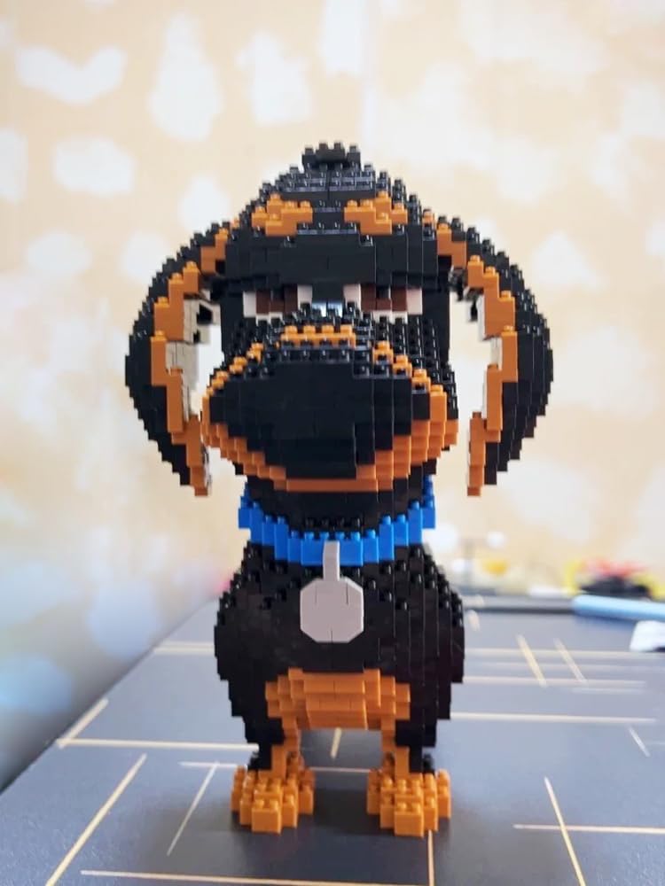 BALODY Block Dog Stavebnice Animal Mini Block Dětské DIY dárek k montáži (Jezevčík)