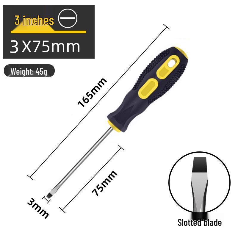 Ergonomic Non-slip Magnetic Screwdriver Set: Slotted, Phillips, and Torx.