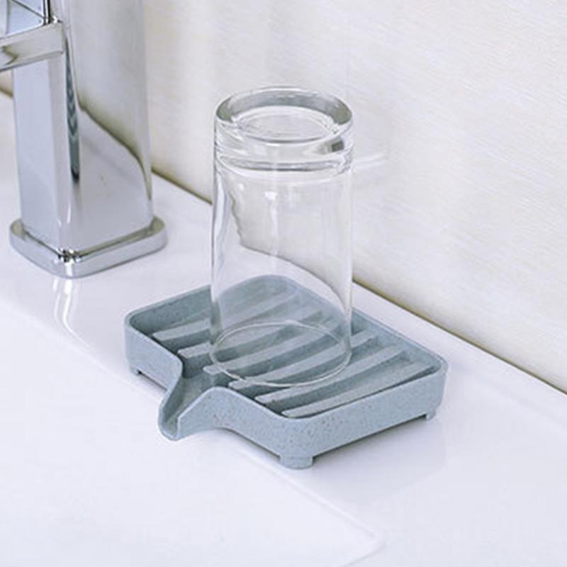 Drain Soap Holder Soap Box Portable Tray Drying Rack for Shower Sponge Container Kitchen Bathroom Accessories