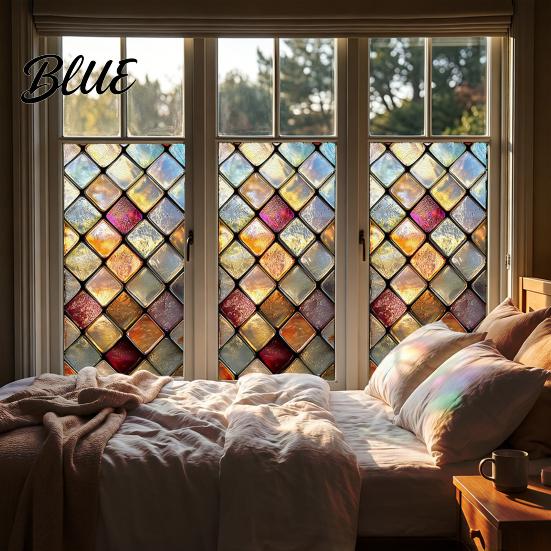 Bathroom Window Privacy Light Film Sticker Texture Colored Static Glass Film UV for Blocking Waterproof Dustproof Home Decor Frosted