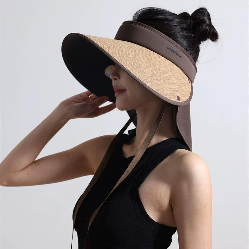 Summer Outdoor Wide Brim Sun Hat Foldable Portable Bucket Hat Women’s Fashion for Beach and Travel