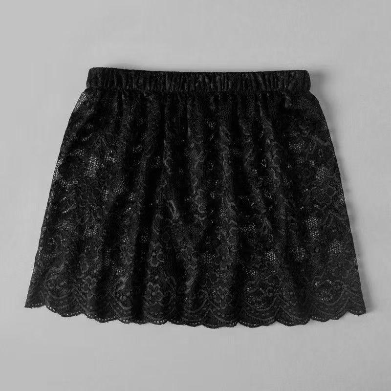 Women's Lace Skirt Overlay: Faux Hem Sweater Cover