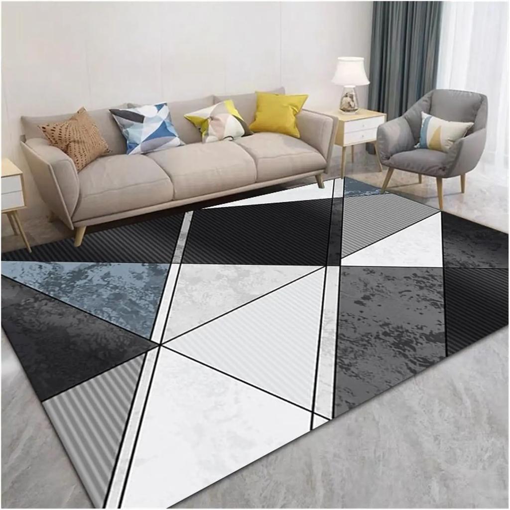 Light Luxury Minimalist Area Rug – Large Living Room Carpet for Coffee Table, Bedroom Whole Bedside Floor Mat