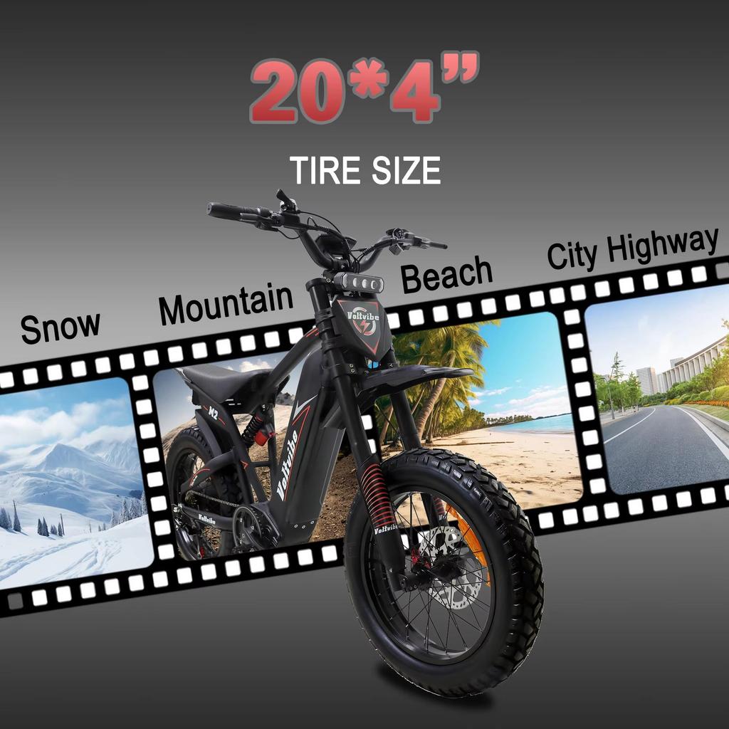 M2 Elektrische fiets voor volwassenen Piekvermogen 2000W Maximaal vermogen 5000W 60V 25Ah batterij topsnelheid 75KM/H Volledig veersysteem Frame van aluminiumlegering E-bike