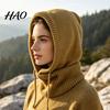 Integrated Scarf And Hat for Winter Balaclava Men Women, Windproof Wind Resistant Tactical Mask Knitted Hooded Neckerchief, Adjustable Drawstring