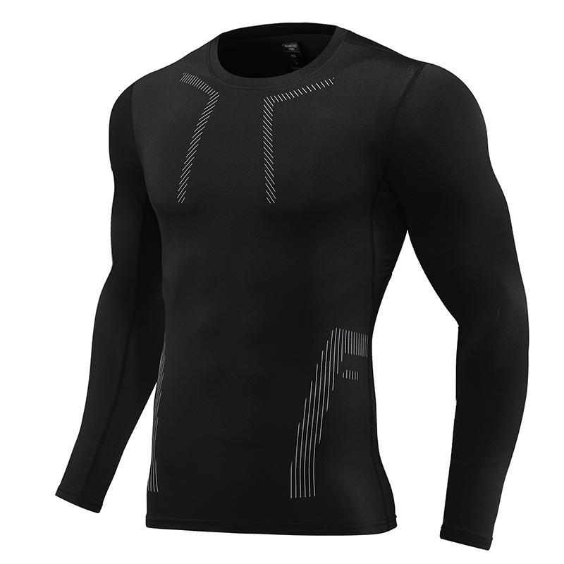 2024 Men's Long-Sleeve Quick-Dry Tight-Fit Running Shirt Fitness Wear