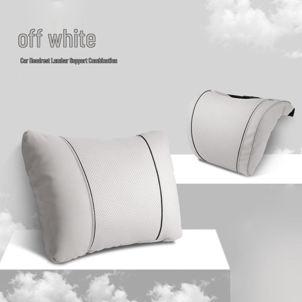 Toyota Car Headrest Neck Pillow & Lumbar Support with Removable Cover & Adjustable Straps